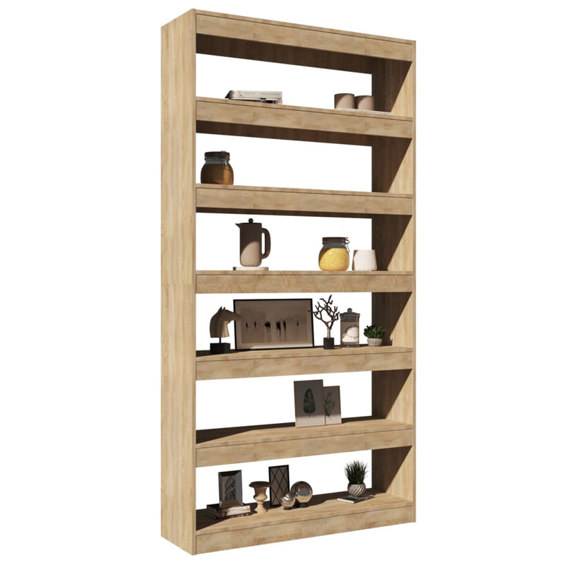 Bücherregal/Raumteiler Sonoma-Eiche 100x30x198 cm Holzwerkstoff