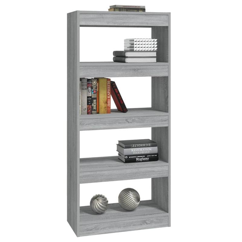 Bücherregal/Raumteiler Grau Sonoma 60x30x135 cm Holzwerkstoff