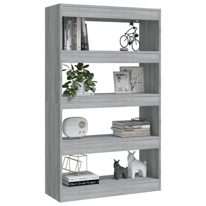 Bücherregal/Raumteiler Grau Sonoma 80x30x135 cm Holzwerkstoff