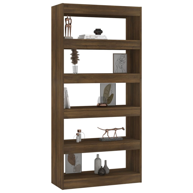 Bücherregal/Raumteiler Braun Eiche 80x30x166 cm Holzwerkstoff