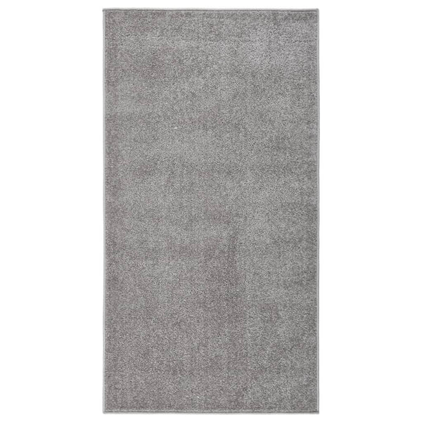 Teppich Kurzflor 80x150 cm Grau