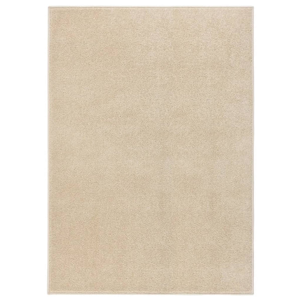 Teppich Kurzflor 140x200 cm Beige