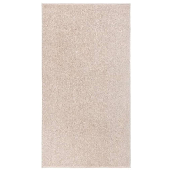 Teppich Kurzflor 80x150 cm Dunkelbeige