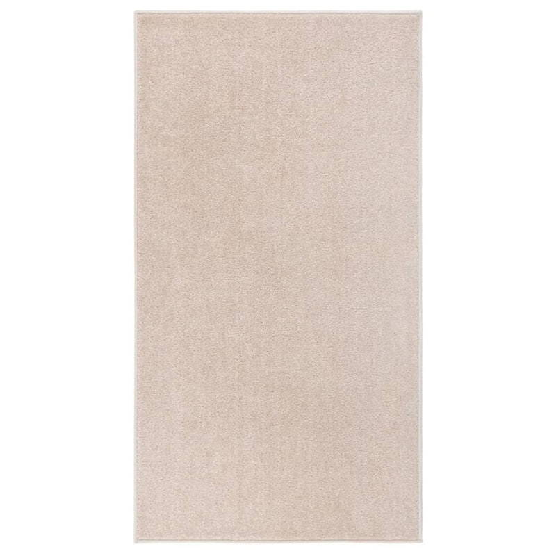 Teppich Kurzflor 80x150 cm Dunkelbeige