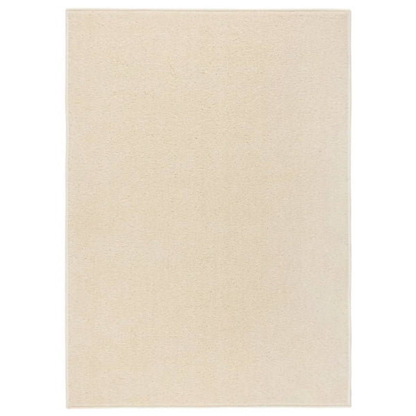 Teppich Kurzflor 140x200 cm Creme