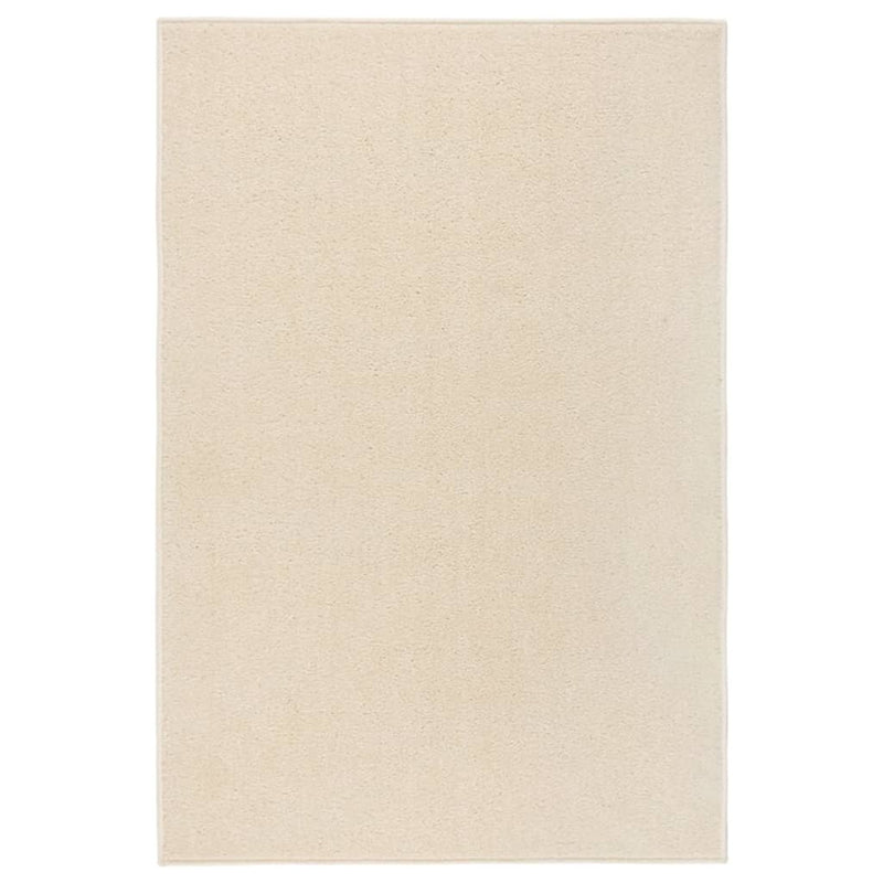 Teppich Kurzflor 160x230 cm Creme