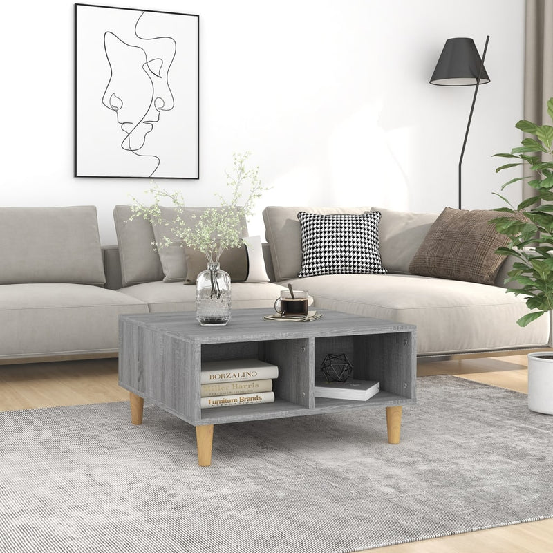 Couchtisch Grau Sonoma 60x60x30 cm Holzwerkstoff