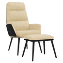 Relaxsessel Mit Hocker Stoff Und Kunstleder