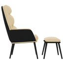 Relaxsessel Mit Hocker Stoff Und Kunstleder