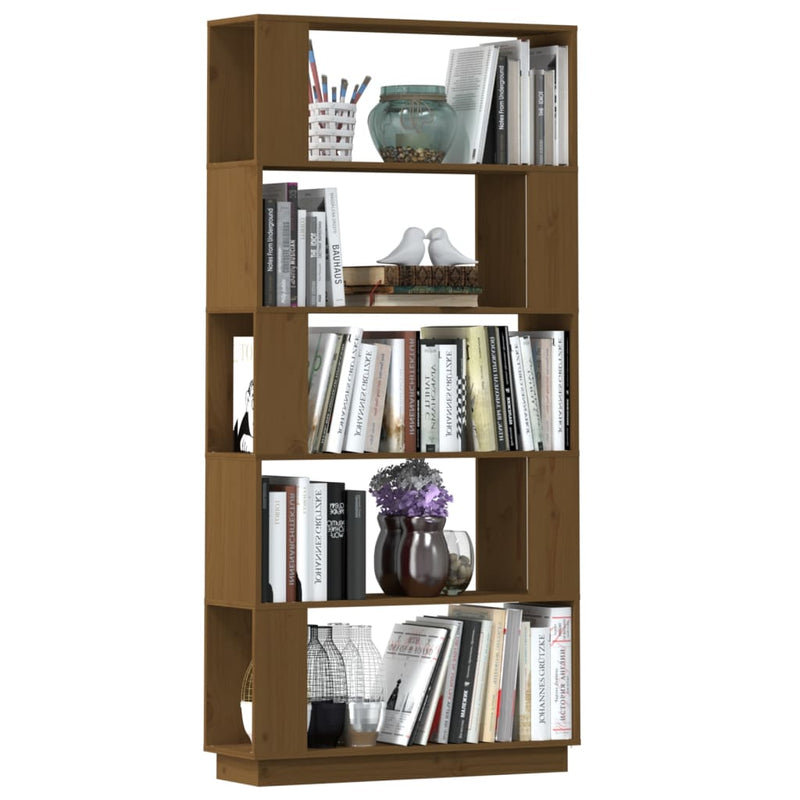 Bücherregal/Raumteiler Honigbraun 80x25x163,5 cm Massivholz