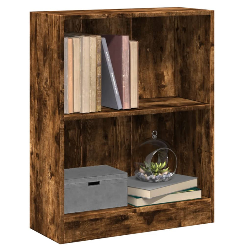 Bücherregal Räuchereiche 60x24x76 cm Holzwerkstoff