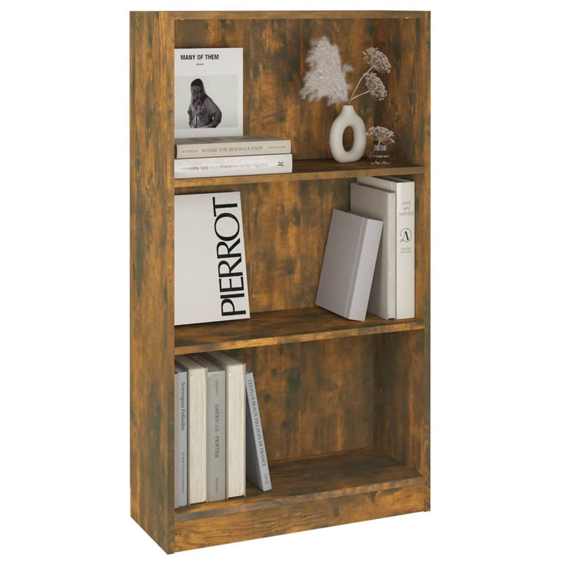 Bücherregal Räuchereiche 60x24x109 cm Holzwerkstoff