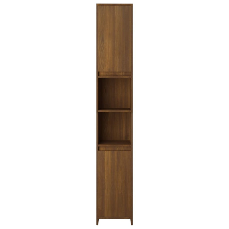 Badezimmerschrank Braun Eiche 30x30x183,5 cm Holzwerkstoff