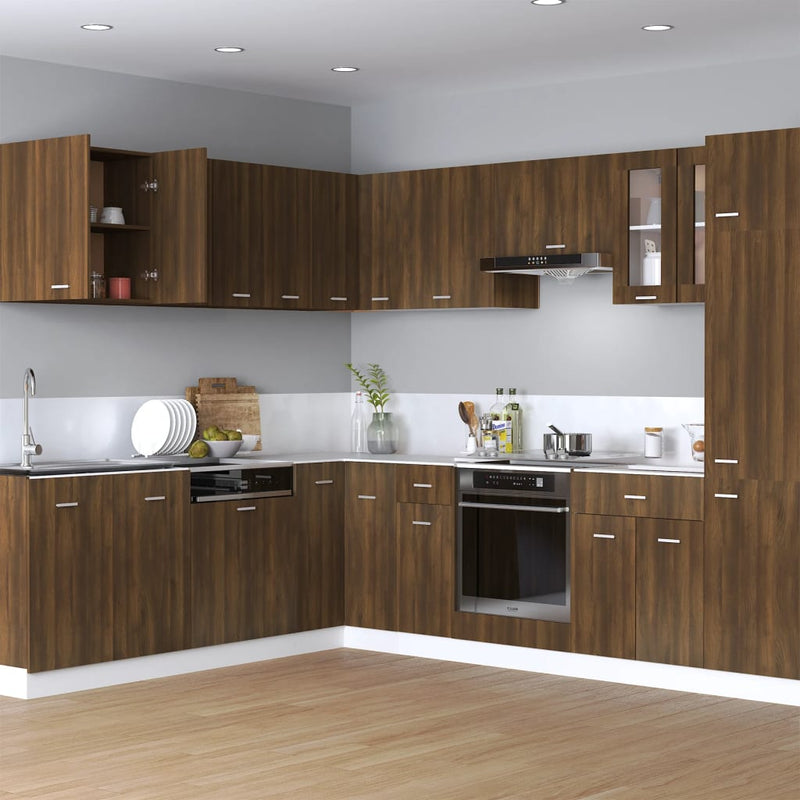 Hängeschrank Braun Eichen-Optik 20X29,5X60 Cm Holzwerkstoff Braune Eiche
