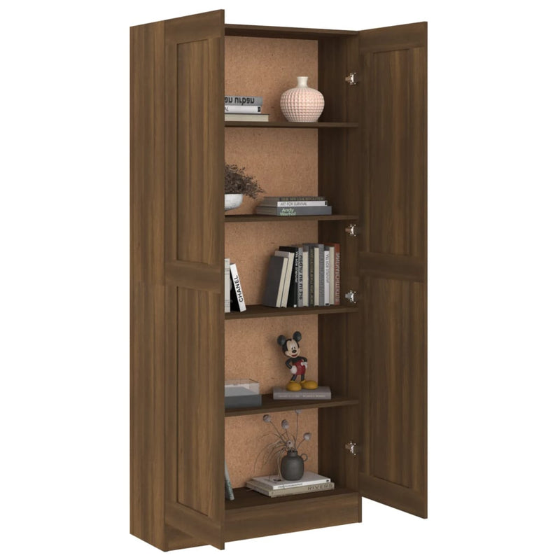 Bücherregal Braun Eichen-Optik 82,5x30,5x185,5 cm Holzwerkstoff