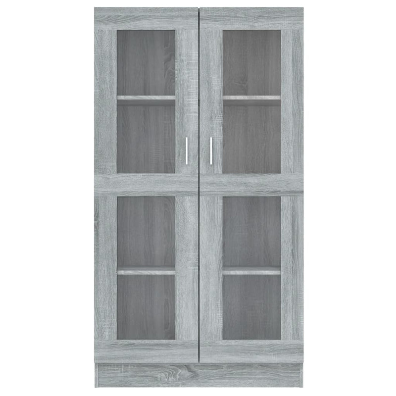 Vitrinenschrank Grau Sonoma 82,5x30,5x150 cm Holzwerkstoff