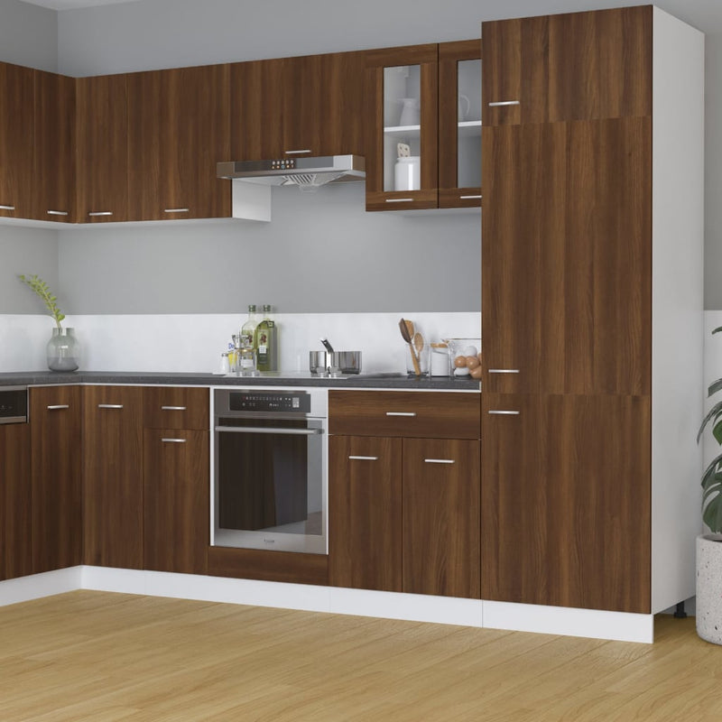 Hängeschrank Braun Eichen-Optik 20X29,5X60 Cm Holzwerkstoff Braune Eiche