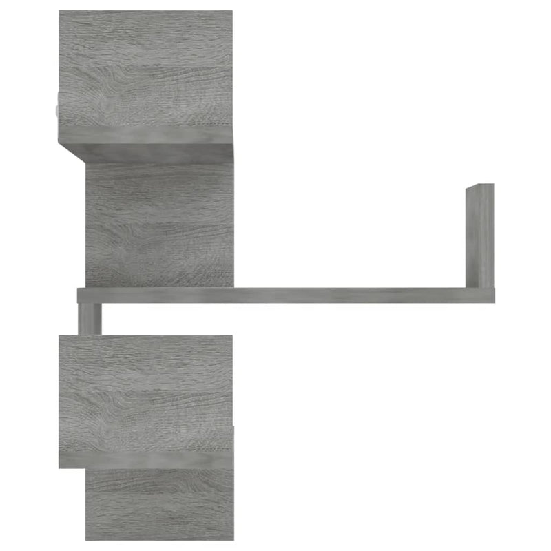 Wand-Eckregale 2 Stk. Grau Sonoma 40x40x50 cm Holzwerkstoff