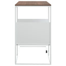 Beistelltisch Weiß 55X36X59,5 Cm Holzwerkstoff Weiß Und Braun