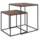 Couchtisch-Set 2-Tlg. Holzwerkstoff Und Metall