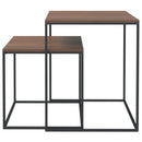 Couchtisch-Set 2-Tlg. Holzwerkstoff Und Metall