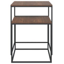 Couchtisch-Set 2-Tlg. Holzwerkstoff Und Metall