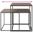 Couchtisch-Set 2-Tlg. Holzwerkstoff Und Metall