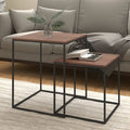 Couchtisch-Set 2-Tlg. Holzwerkstoff Und Metall