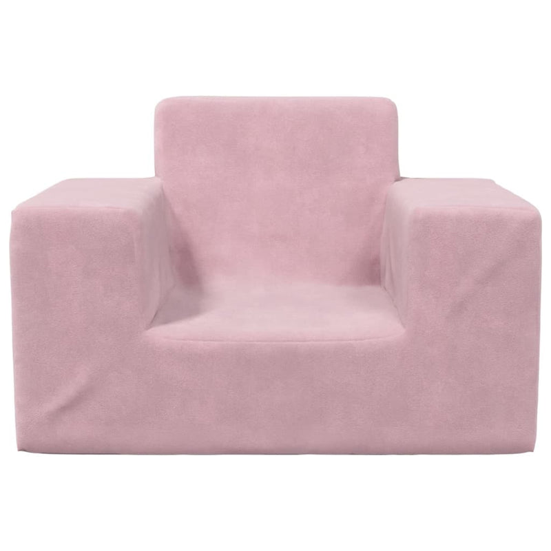 Kindersofa Rosa Weich Plüsch