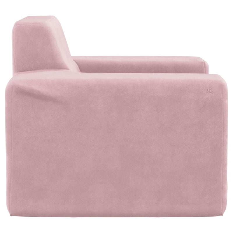 Kindersofa Rosa Weich Plüsch