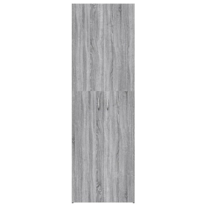 Büroschrank Grau Sonoma 60x32x190 cm Holzwerkstoff