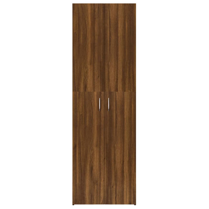 Büroschrank Braun Eichen-Optik 60x32x190 cm Holzwerkstoff