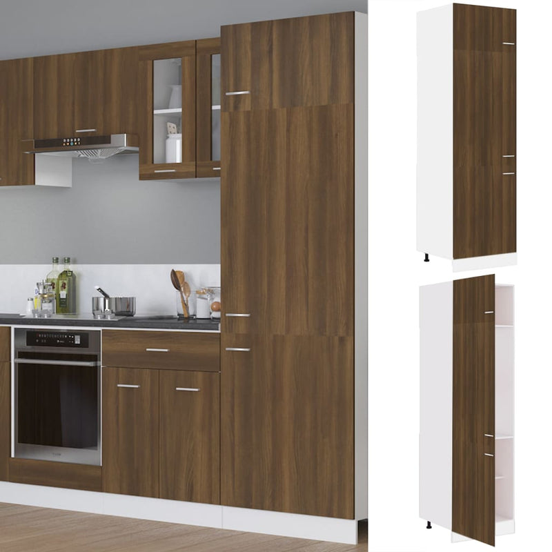 Hängeschrank Braun Eichen-Optik 20X29,5X60 Cm Holzwerkstoff Braune Eiche
