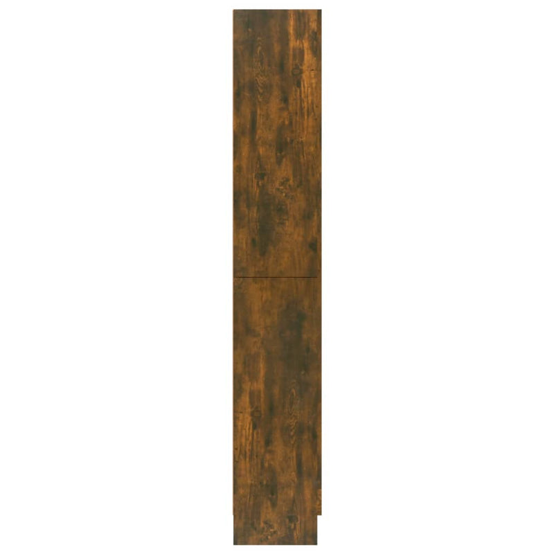 Vitrinenschrank Räuchereiche 82,5x30,5x185,5 cm Holzwerkstoff