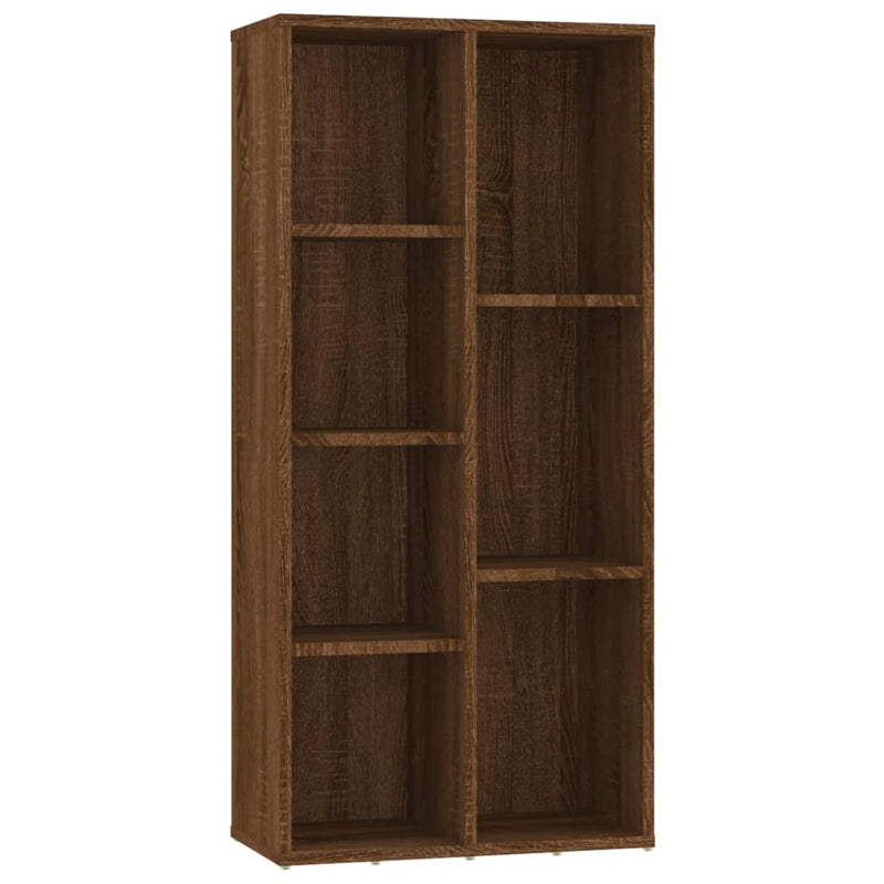 Bücherschrank Braun Eichen-Optik 50x25x106 cm