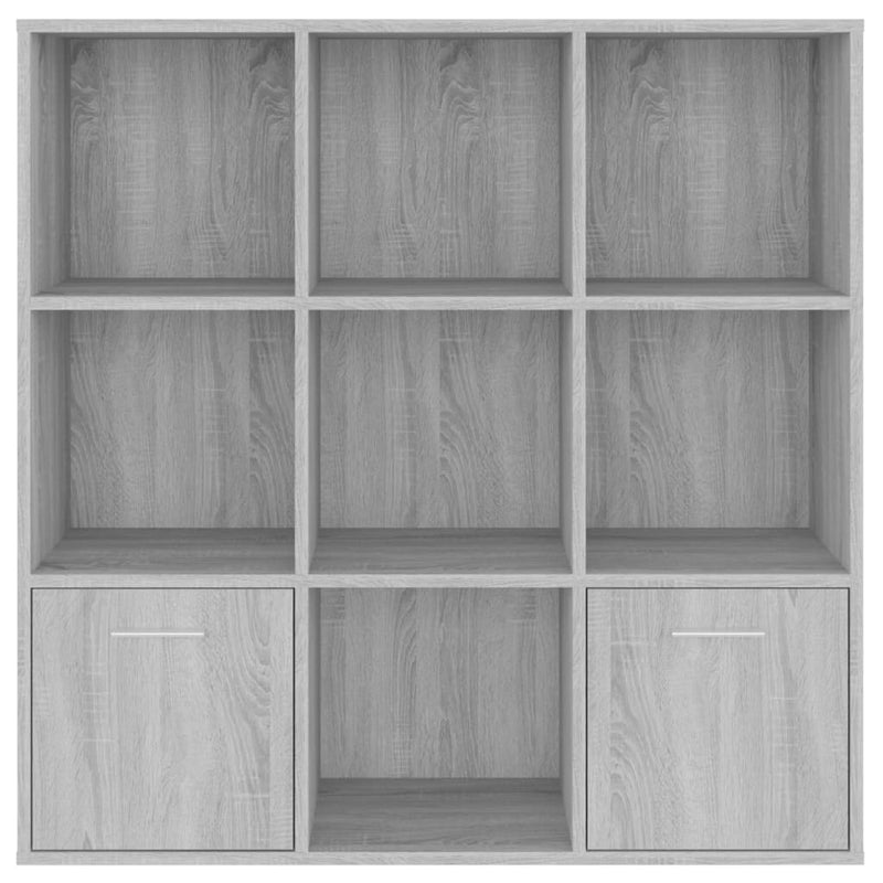 Bücherschrank Grau Sonoma 98x30x98 cm