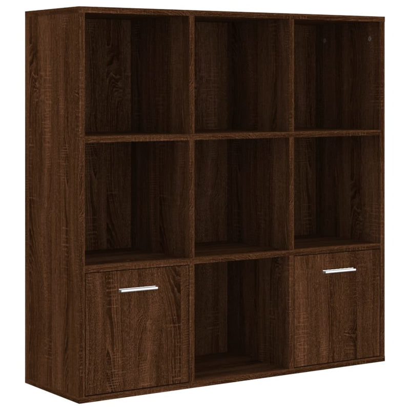 Bücherschrank Braun Eichen-Optik 98x30x98 cm