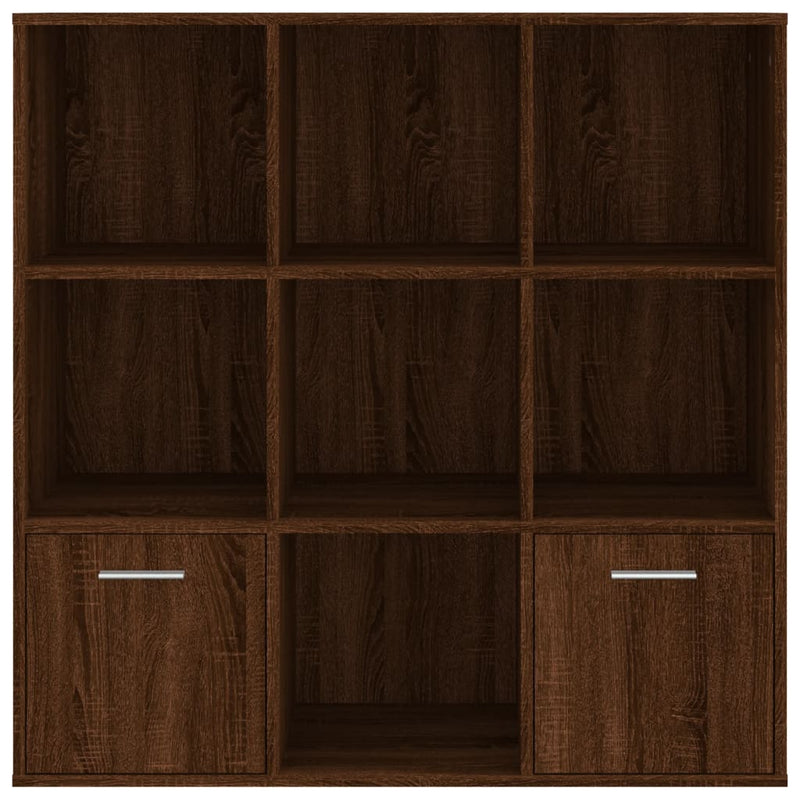 Bücherschrank Braun Eichen-Optik 98x30x98 cm