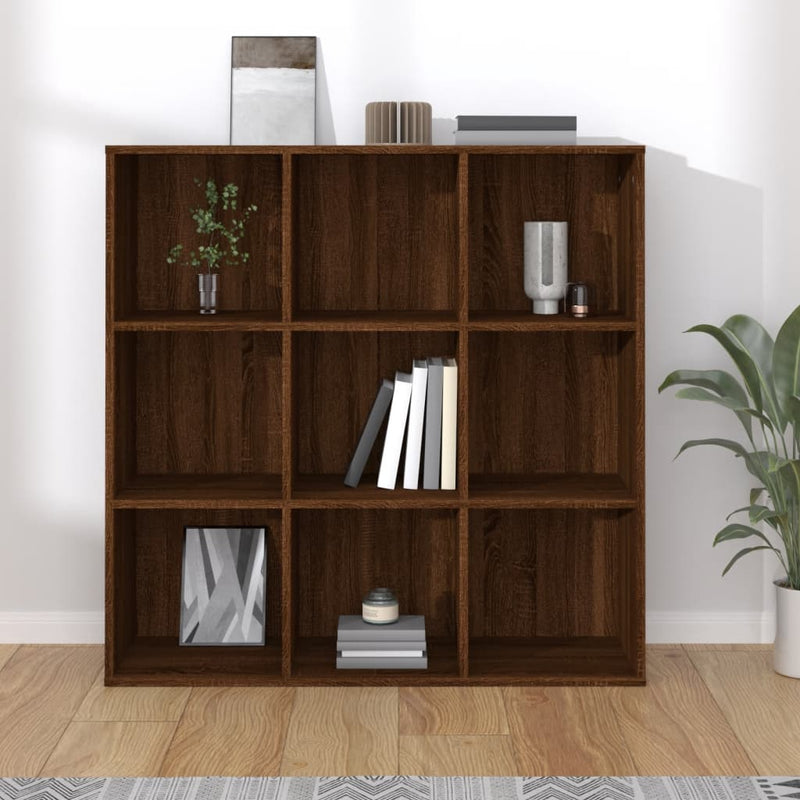 Bücherschrank Braun Eichen-Optik 98x29x97,5 cm