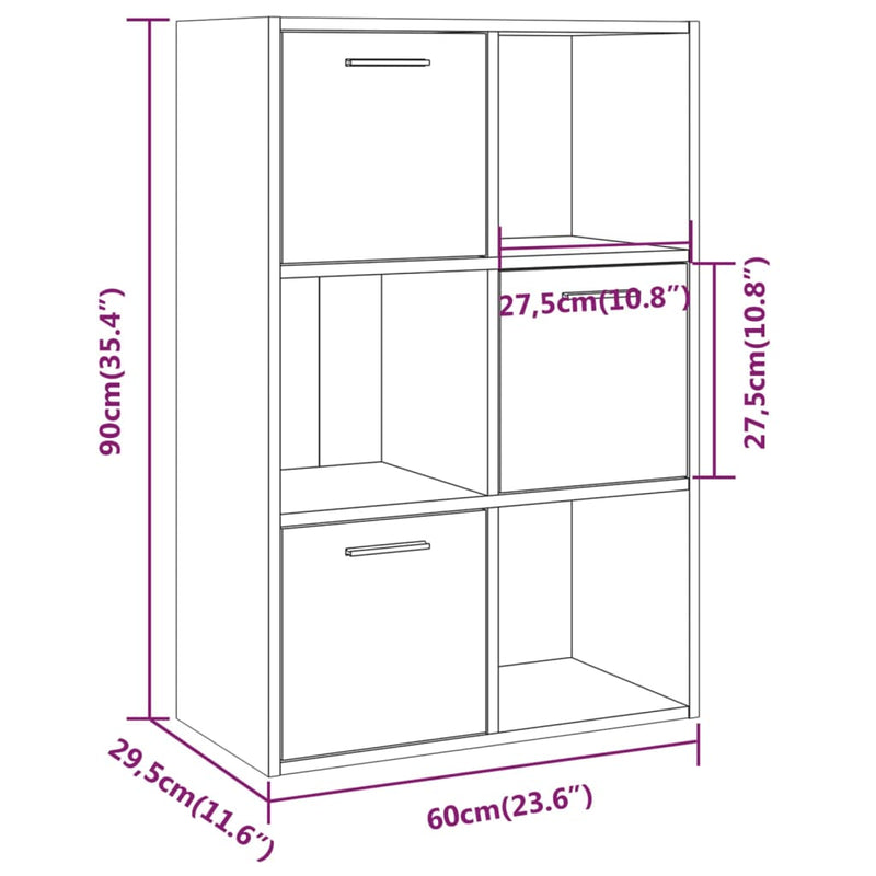 Lagerschrank Räuchereiche 60x29,5x90 cm