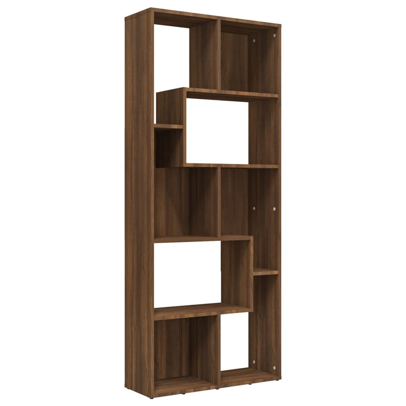 Bücherregal Braun Eichen-Optik 67x24x161 cm Holzwerkstoff