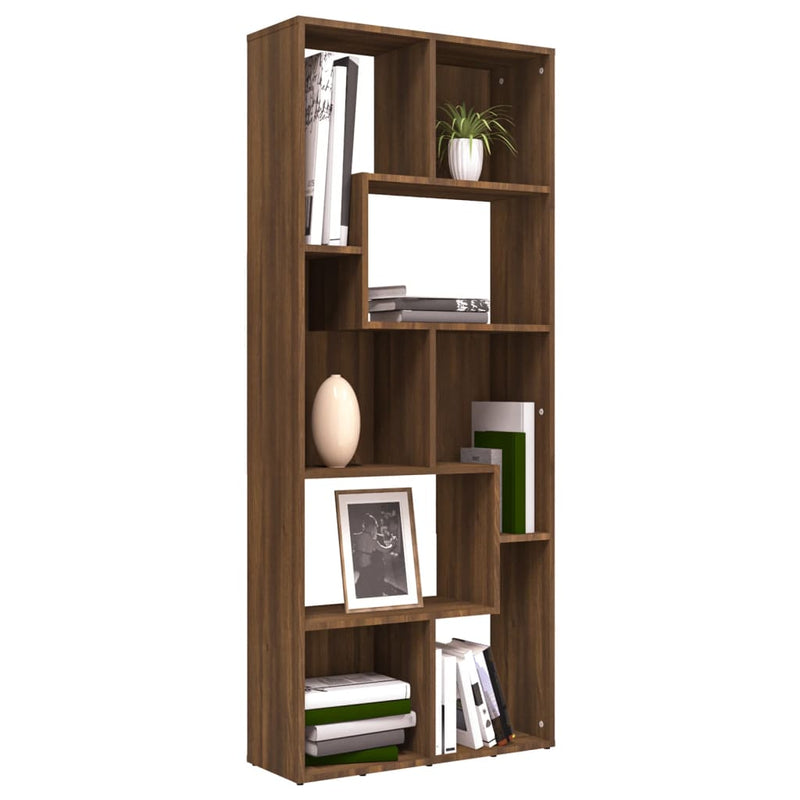 Bücherregal Braun Eichen-Optik 67x24x161 cm Holzwerkstoff