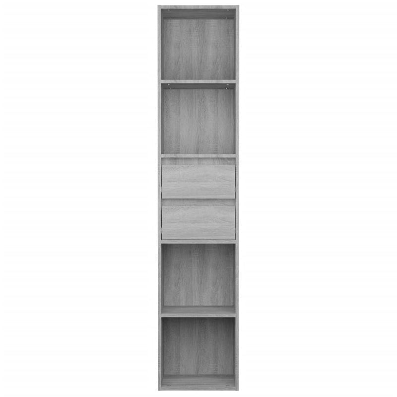 Bücherregal Grau Sonoma 36x30x171 cm Holzwerkstoff