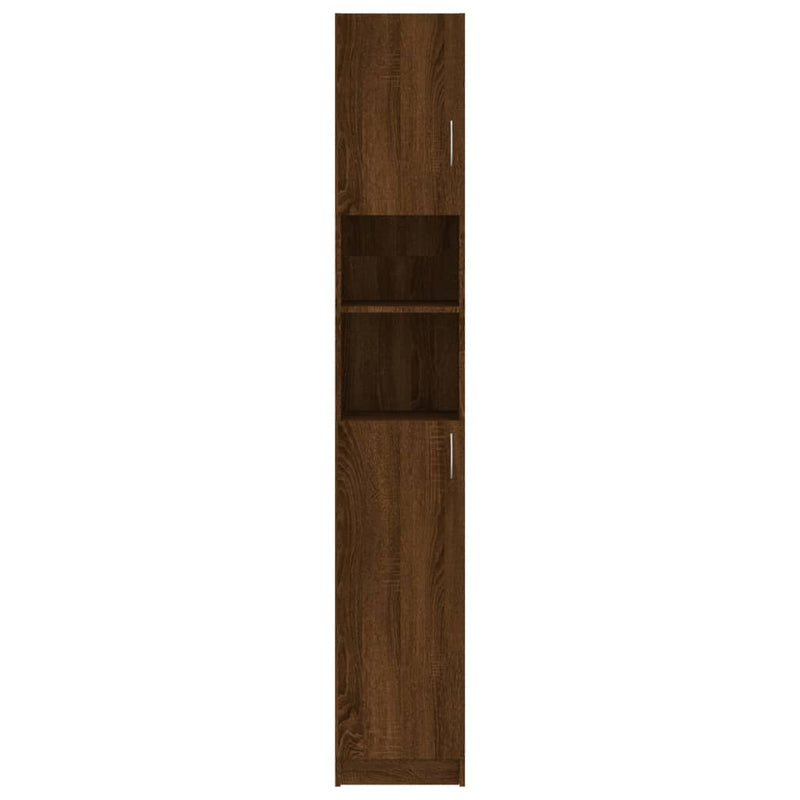 Badezimmerschrank Braun Eiche 32x25,5x190 cm Holzwerkstoff