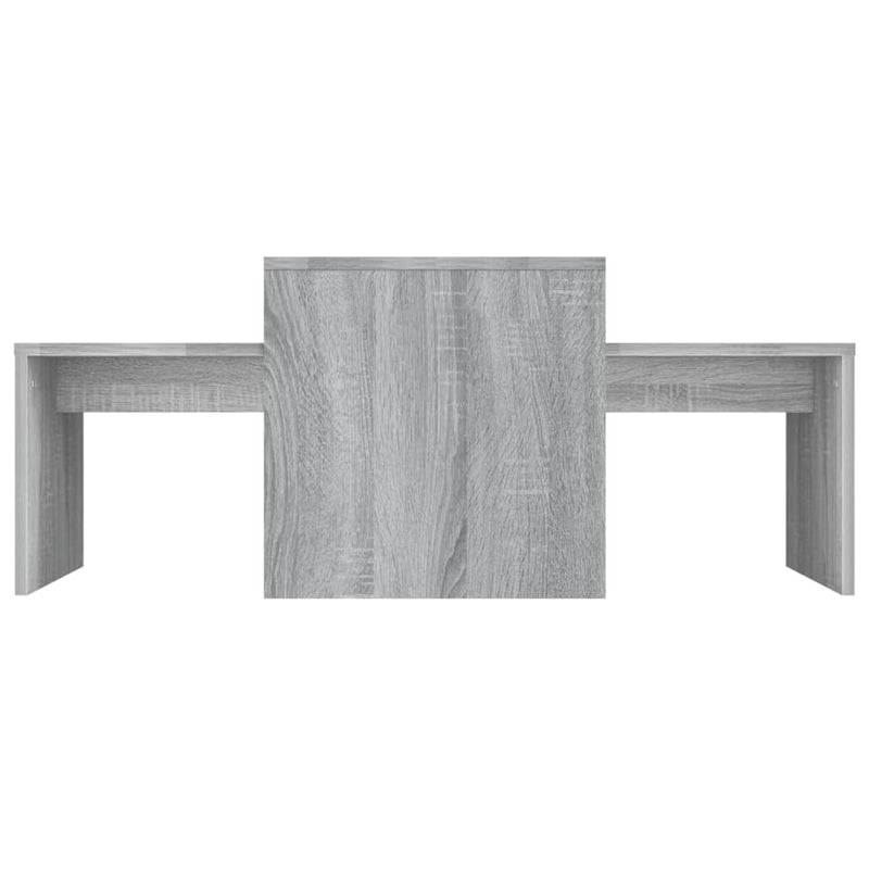 Couchtisch-Set Grau Sonoma 100x48x40 cm Holzwerkstoff