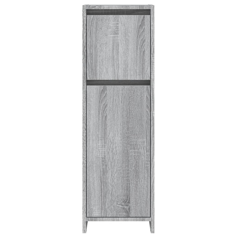 Badschrank Grau Sonoma 30x30x95 cm Holzwerkstoff