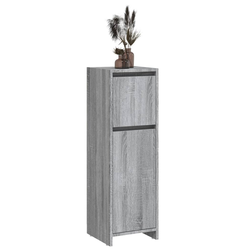 Badschrank Grau Sonoma 30x30x95 cm Holzwerkstoff