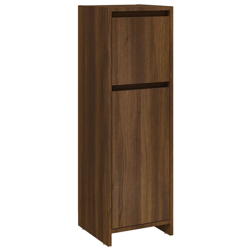 Badschrank Braun Eichen-Optik 30x30x95 cm Holzwerkstoff