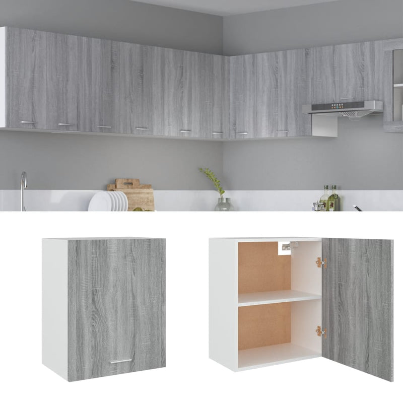 Hängeschrank 20X29,5X60 Cm Holzwerkstoff Grau Sonoma