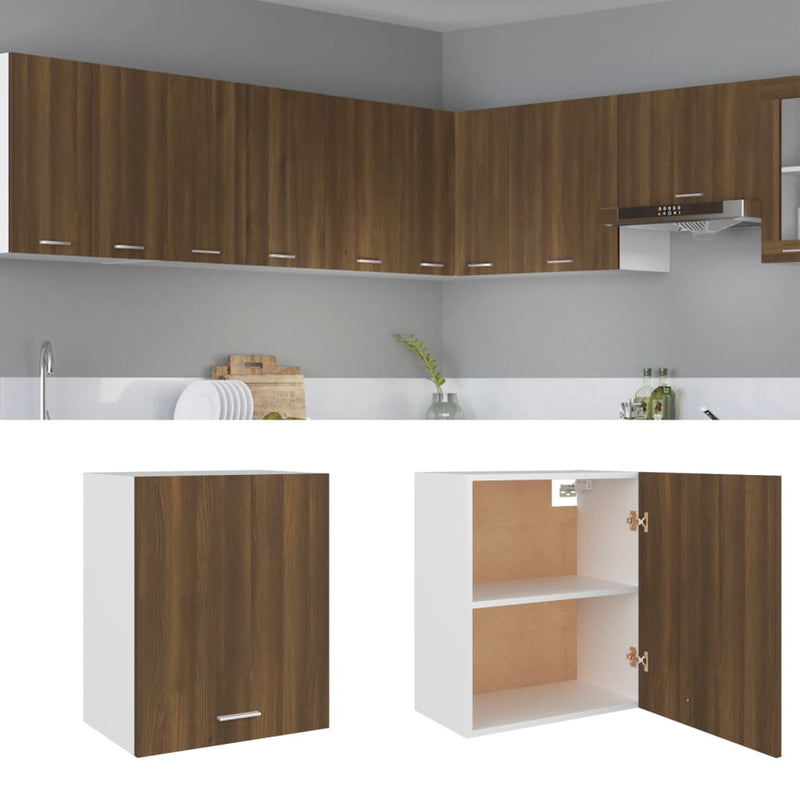 Hängeschrank Braun Eichen-Optik 20X29,5X60 Cm Holzwerkstoff Braune Eiche
